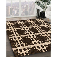 Patterned Black Brown Rug, pat2908org