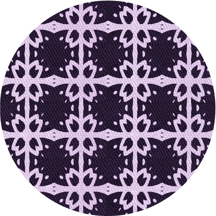 Square Machine Washable Transitional Bright Lilac Purple Rug in a Living Room, wshpat2908pur