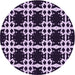 Square Machine Washable Transitional Bright Lilac Purple Rug in a Living Room, wshpat2908pur