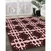 Patterned Chocolate Brown Rug in Family Room, pat2908rd