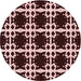 Square Patterned Chocolate Brown Rug, pat2908rd