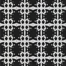 Sideview of Machine Washable Transitional Black Rug, wshpat2908