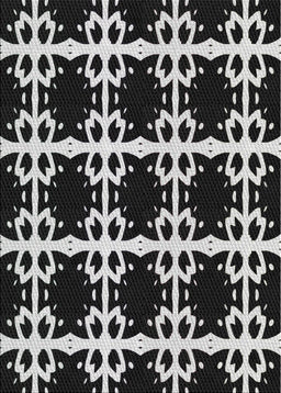 Patterned Black Novelty Rug, pat2908