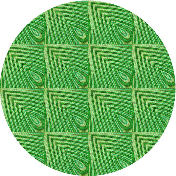 Square Patterned Dark Lime Green Rug, pat2909grn