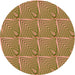 Square Patterned Light Brown Rug, pat2909org