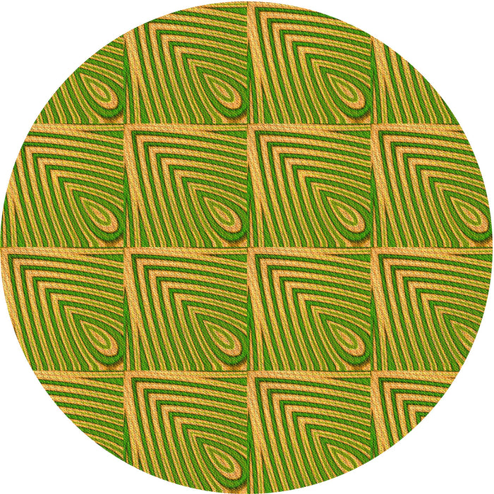 Square Patterned Pistachio Green Rug, pat2909yw