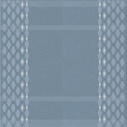 Square Patterned Azure Blue Novelty Rug, pat290