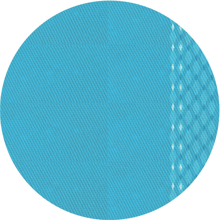 Square Machine Washable Transitional Deep Sky Blue Rug in a Living Room, wshpat291lblu