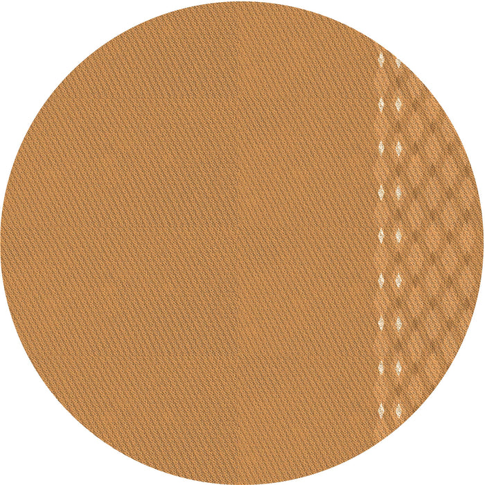 Square Patterned Dark Orange Rug, pat291org
