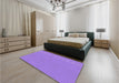 Patterned Purple Rug in a Bedroom, pat291pur