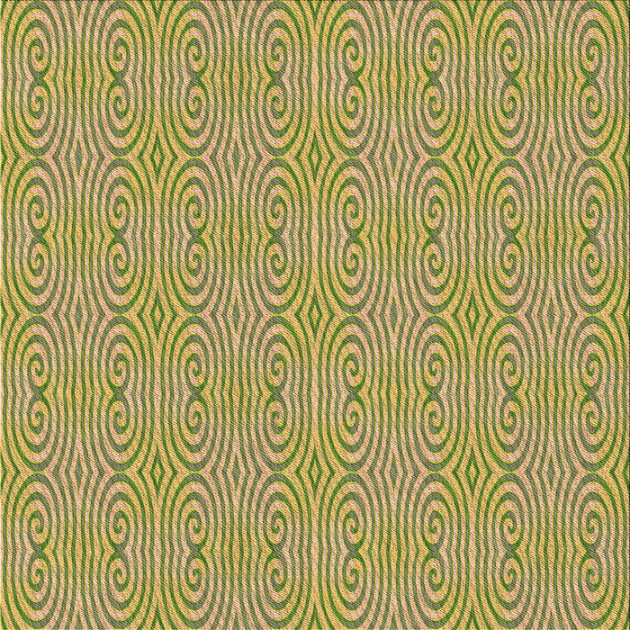 Round Patterned Golden Brown Yellow Rug, pat2910brn