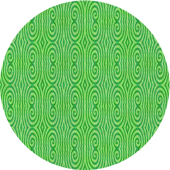 Square Machine Washable Transitional Emerald Green Rug in a Living Room, wshpat2910grn