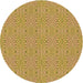 Square Patterned Yellow Rug, pat2910org