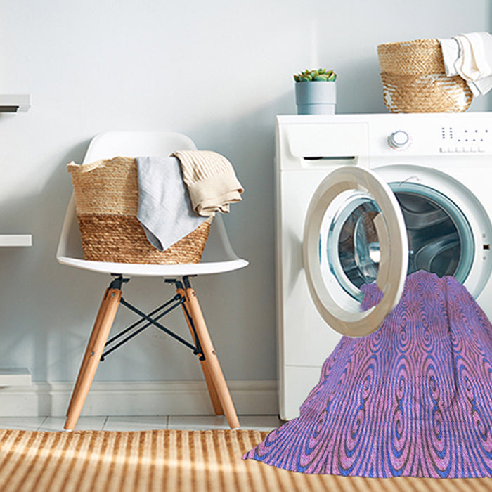 Machine Washable Transitional Bright Lilac Purple Rug in a Washing Machine, wshpat2910pur