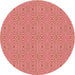 Square Patterned Light Coral Pink Rug, pat2910rd