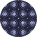 Square Patterned Night Blue Rug, pat2911blu