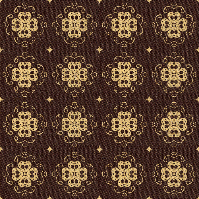 Round Patterned Light Brown Rug, pat2911brn