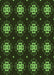Patterned Dark Lime Green Rug, pat2911grn