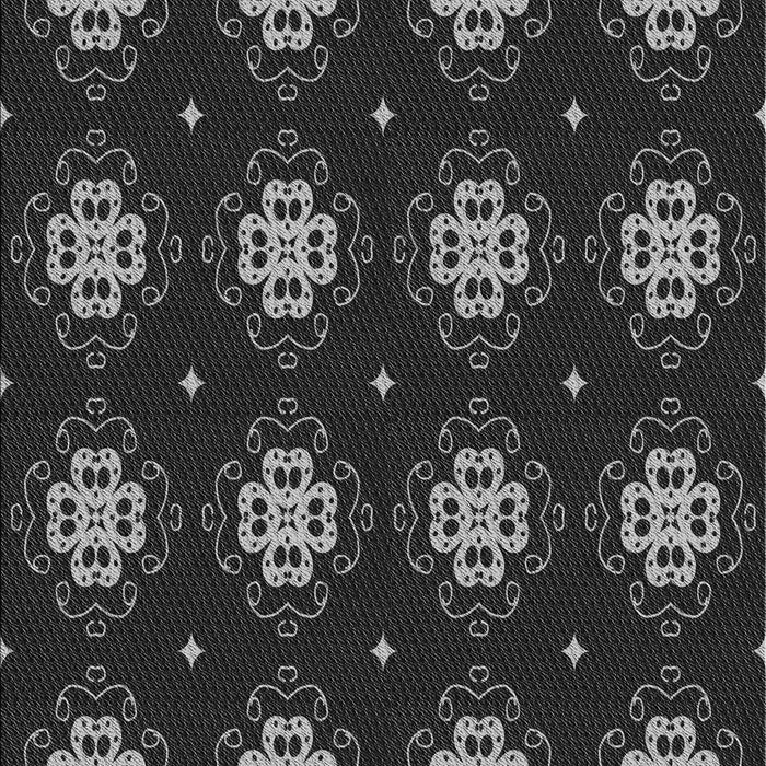 Patterned Midnight Gray Rug, pat2911gry