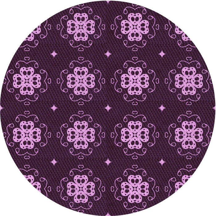 Square Patterned Orchid Purple Rug, pat2911pur