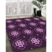 Machine Washable Transitional Orchid Purple Rug in a Family Room, wshpat2911pur