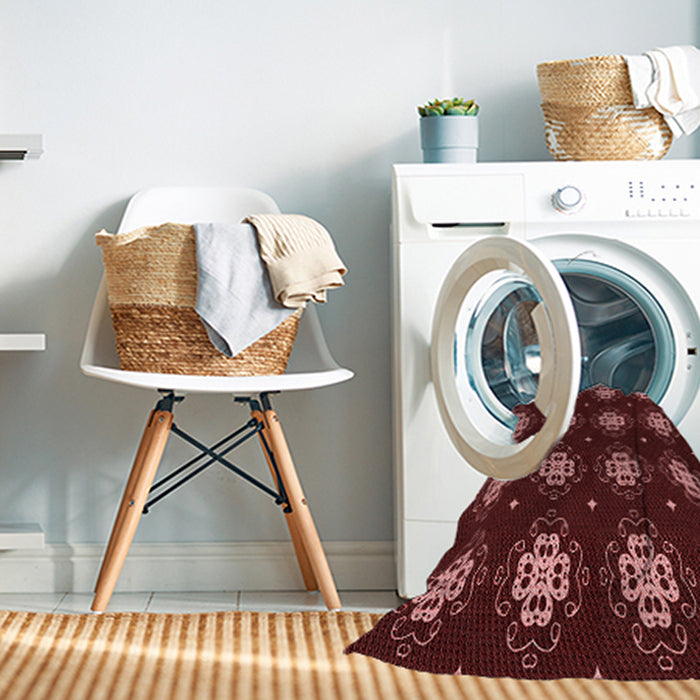 Machine Washable Transitional Cherry Red Rug in a Washing Machine, wshpat2911rd