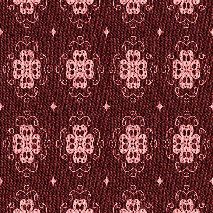 Patterned Cherry Red Rug, pat2911rd