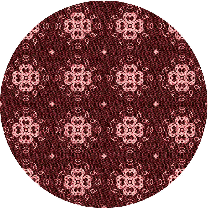 Square Machine Washable Transitional Cherry Red Rug in a Living Room, wshpat2911rd