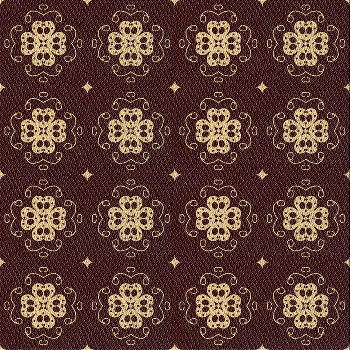 Square Patterned Black Brown Novelty Rug, pat2911