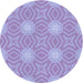 Square Patterned Medium Purple Rug, pat2912blu