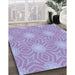 Patterned Medium Purple Rug in Family Room, pat2912blu