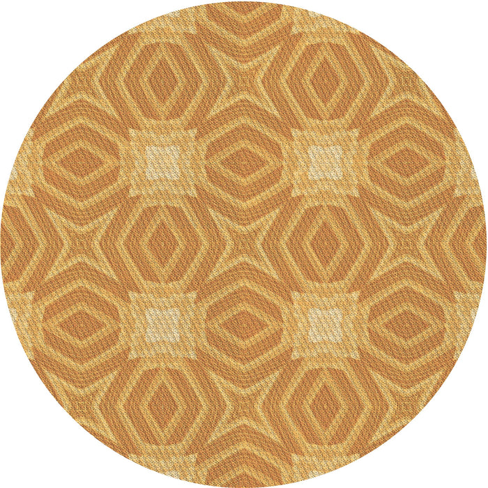Square Patterned Neon Orange Rug, pat2912brn