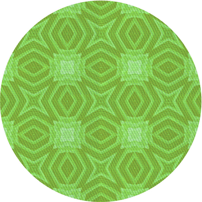 Square Machine Washable Transitional Emerald Green Rug in a Living Room, wshpat2912grn