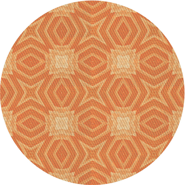 Square Patterned Orange Rug, pat2912org