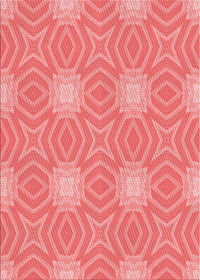 Machine Washable Transitional Fire Red Rug, wshpat2912rd