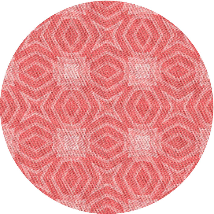 Square Patterned Fire Red Rug, pat2912rd
