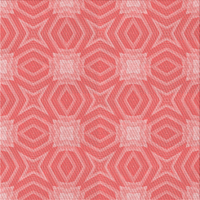 Round Patterned Fire Red Rug, pat2912rd