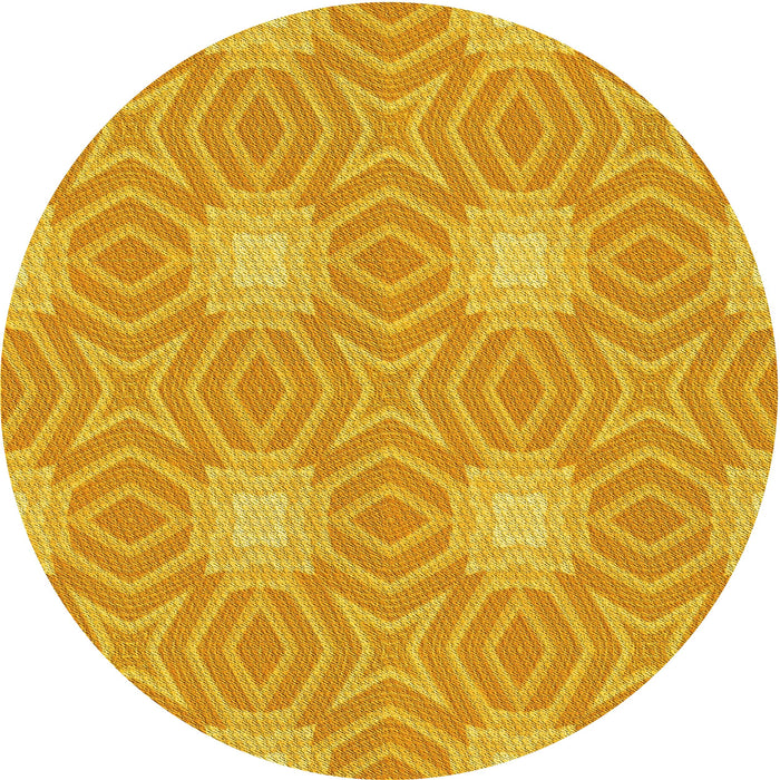 Square Machine Washable Transitional Neon Orange Rug in a Living Room, wshpat2912yw