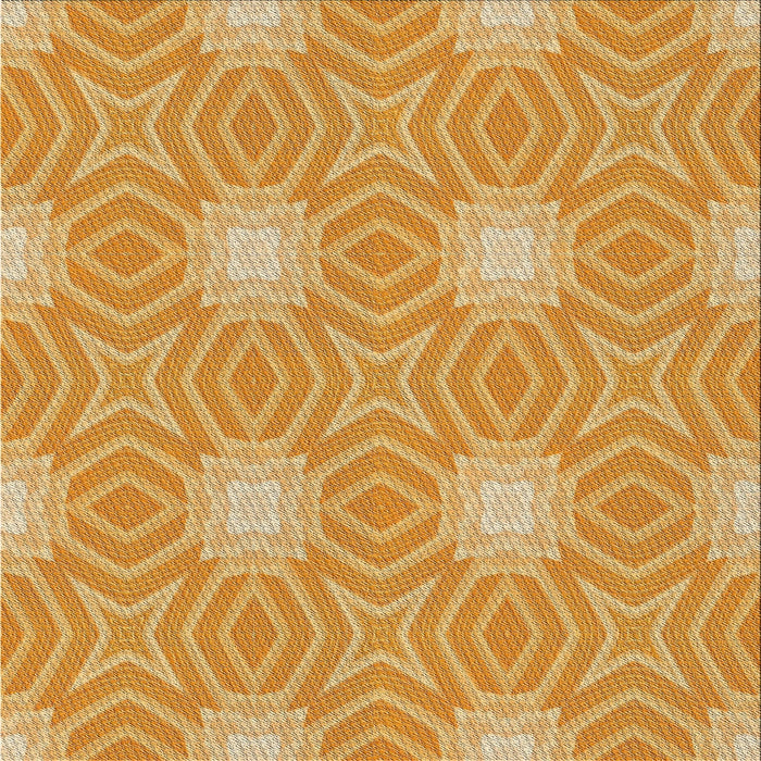 Square Patterned Sedona Brown Novelty Rug, pat2912