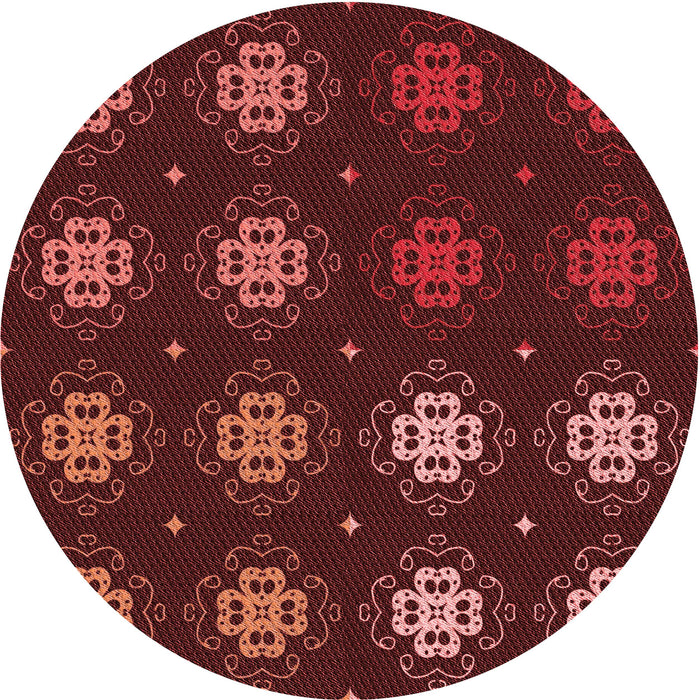 Square Patterned Red Rug, pat2913rd