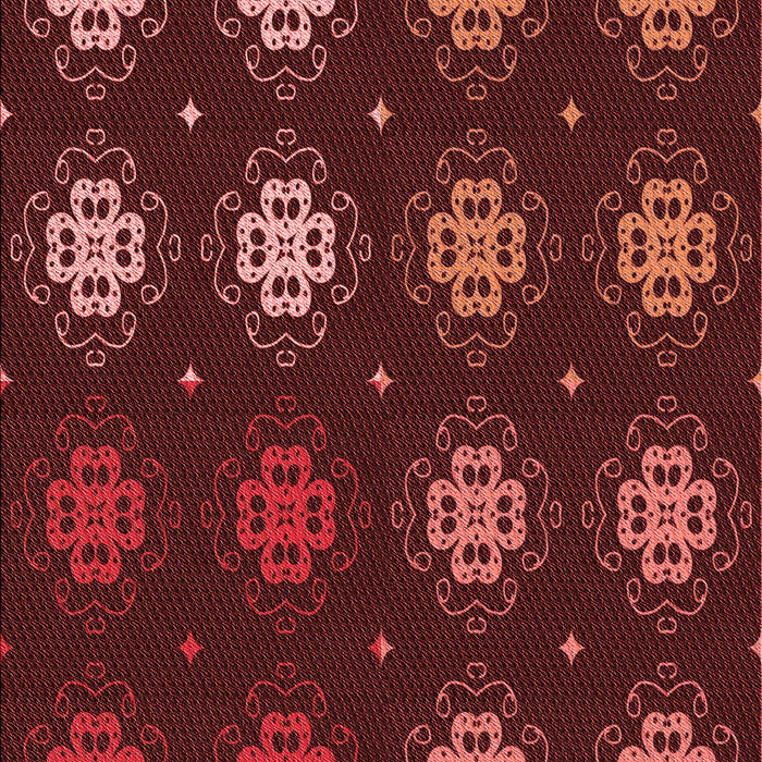 Machine Washable Transitional Red Rug, wshpat2913rd