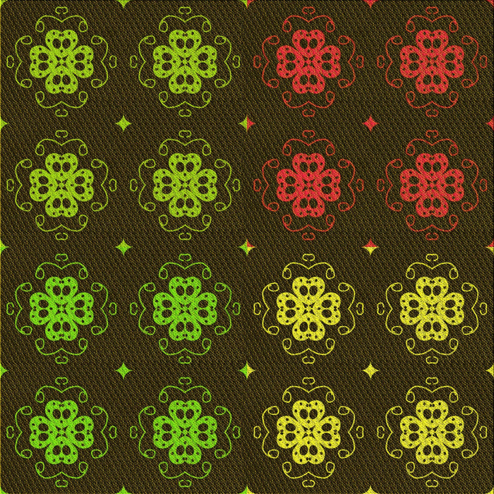 Round Machine Washable Transitional Black Brown Rug, wshpat2913yw