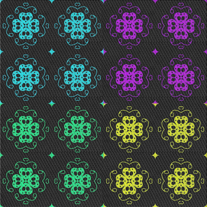 Square Patterned Mid Gray Novelty Rug, pat2913