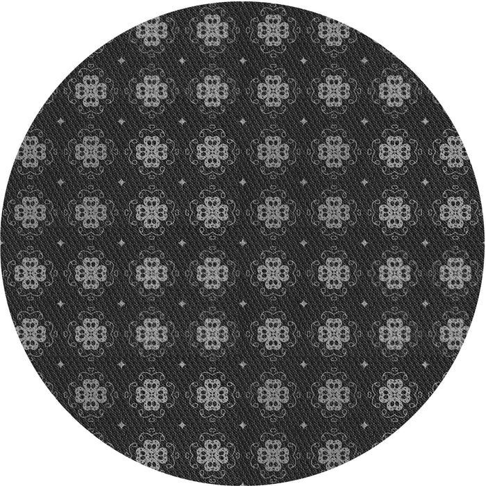 Square Patterned Ash Gray Rug, pat2914gry