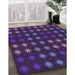 Machine Washable Transitional Dark Purple Rug in a Family Room, wshpat2914pur