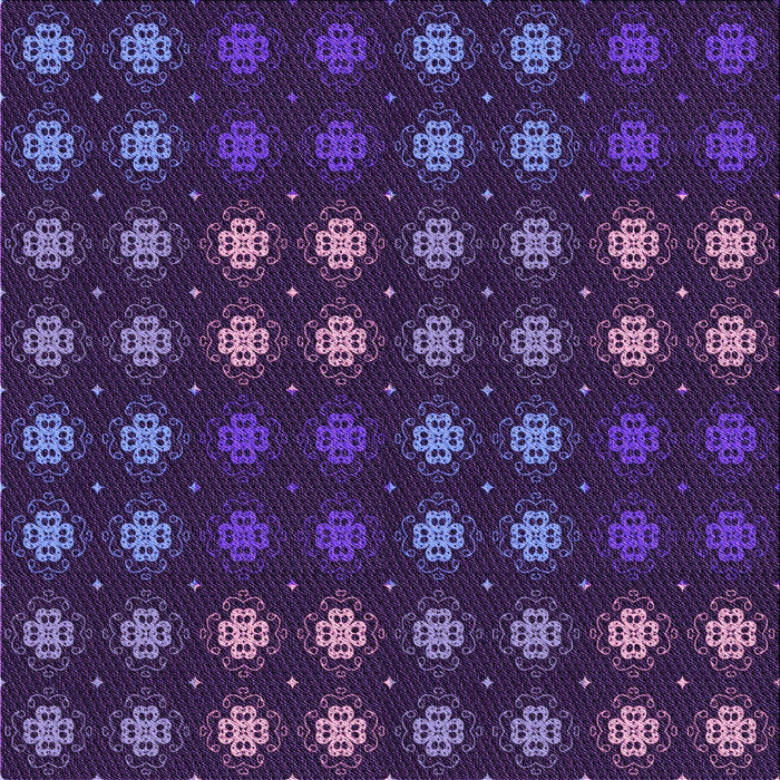 Round Patterned Dark Purple Rug, pat2914pur