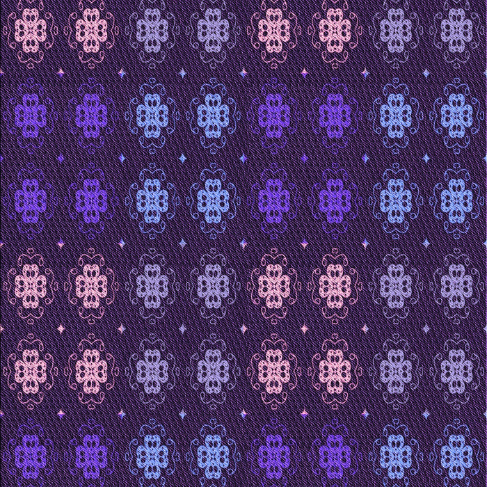 Patterned Dark Purple Rug, pat2914pur