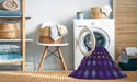 Machine Washable Transitional Dark Purple Rug in a Washing Machine, wshpat2914pur