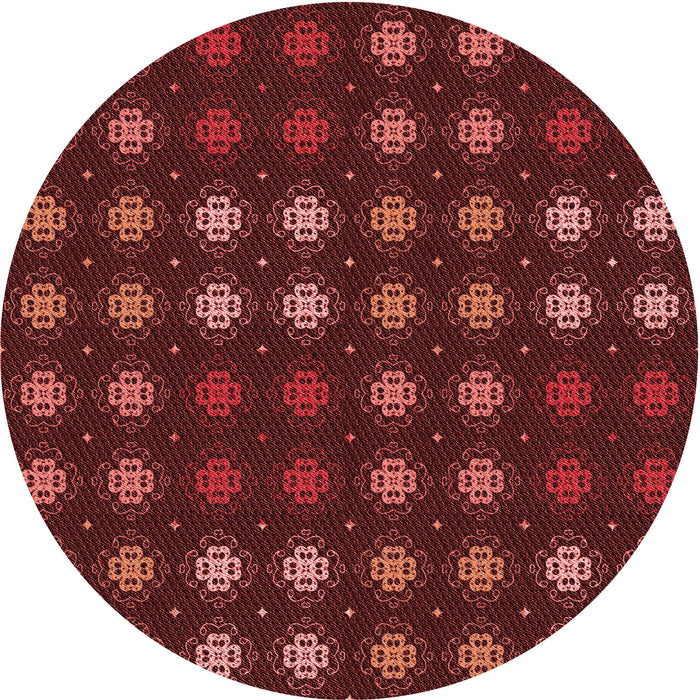 Square Patterned Red Rug, pat2914rd