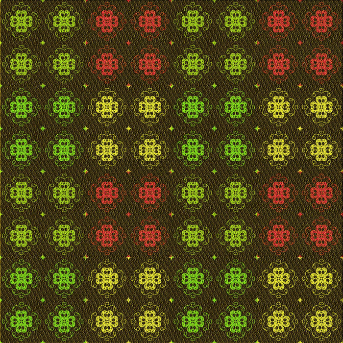 Round Patterned Black Brown Rug, pat2914yw